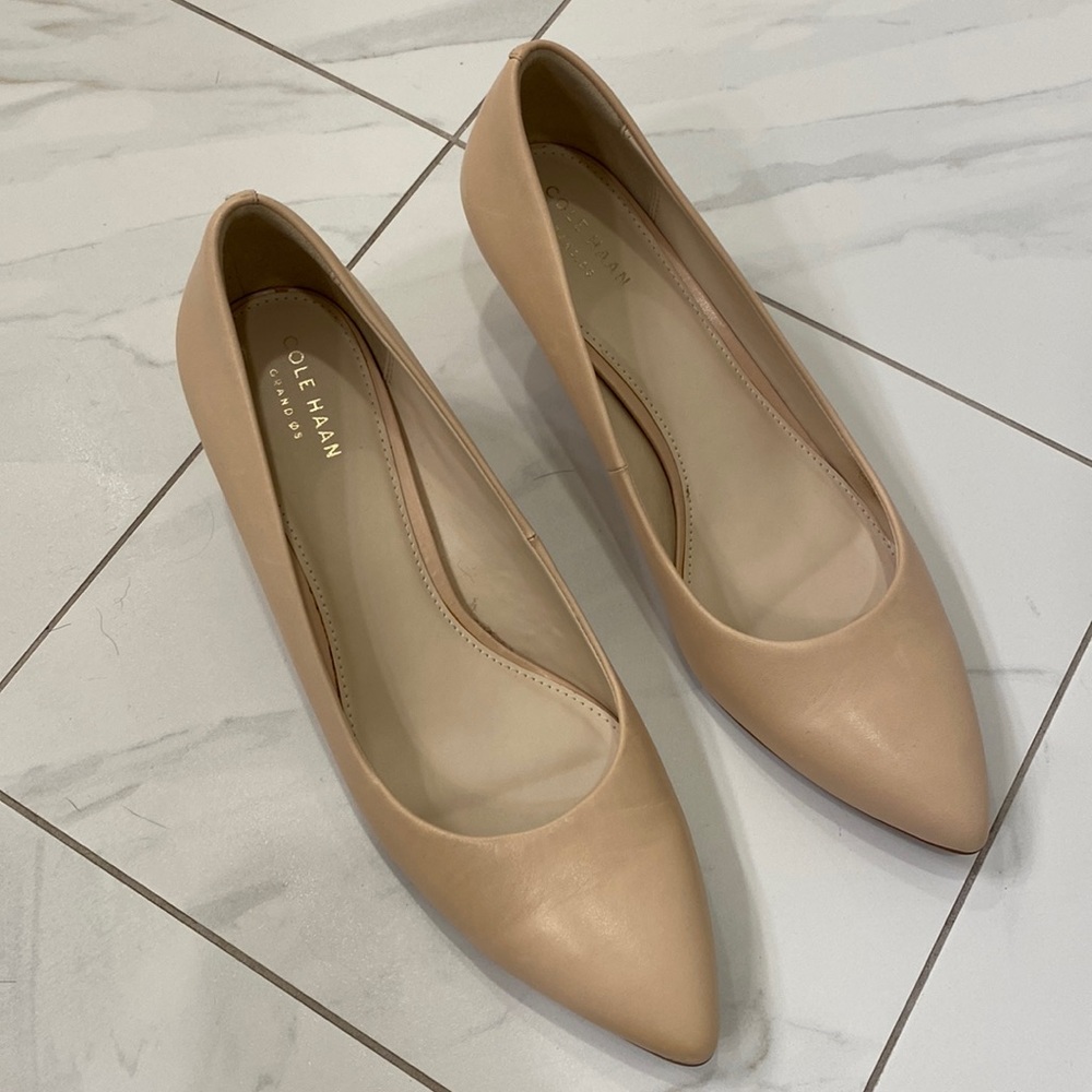 Cole Haan Women Shoe Grand OS Quincy Size 9.5B Nude Heel Pump